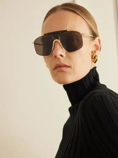 Alaïa Aviator-style Gold-tone And Tortoiseshell Acetate Sunglasses | Thumbnail 2 Alaïa Aviator-style Gold-tone And Tortoiseshell Acetate Sunglasses | Thumbnail 2