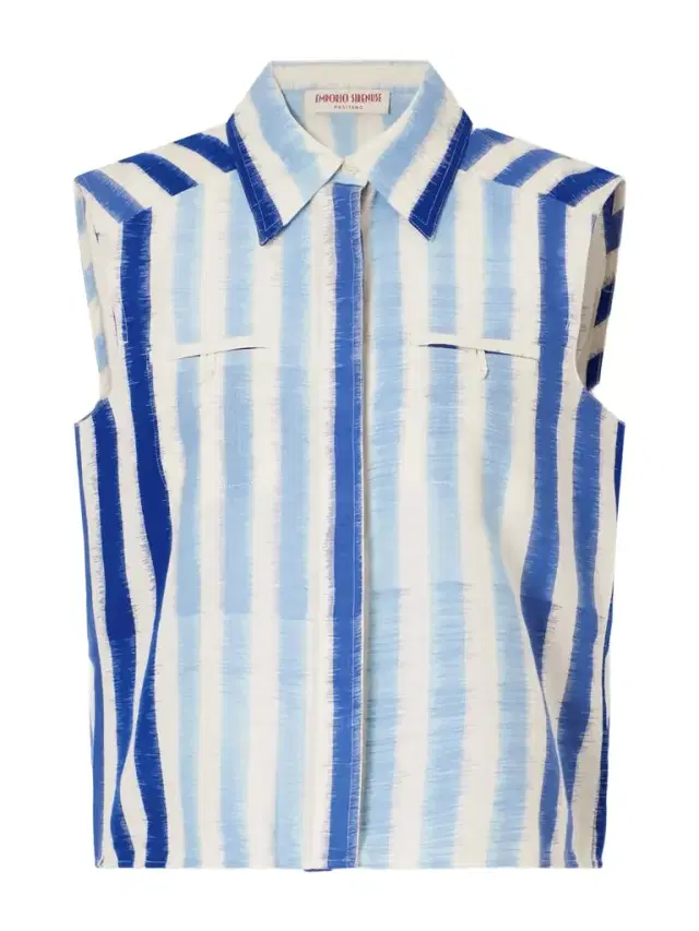 Emporio Sirenuse Ylena Striped Cotton Shirt
