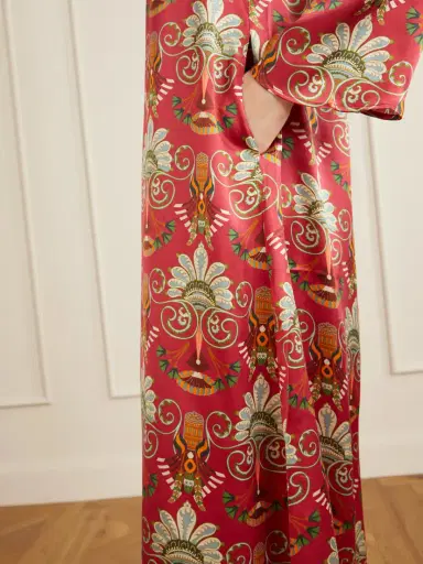 Emporio Sirenuse Jenna Printed Silk Midi Dress | Thumbnail 4 Emporio Sirenuse Jenna Printed Silk Midi Dress | Thumbnail 4
