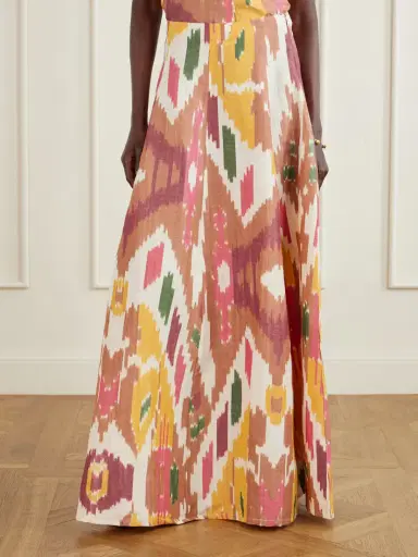 Emporio Sirenuse Kika Printed Cotton And Linen-blend Maxi Skirt | Thumbnail 5
