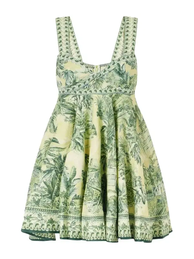 Sara Printed Linen Mini Dress