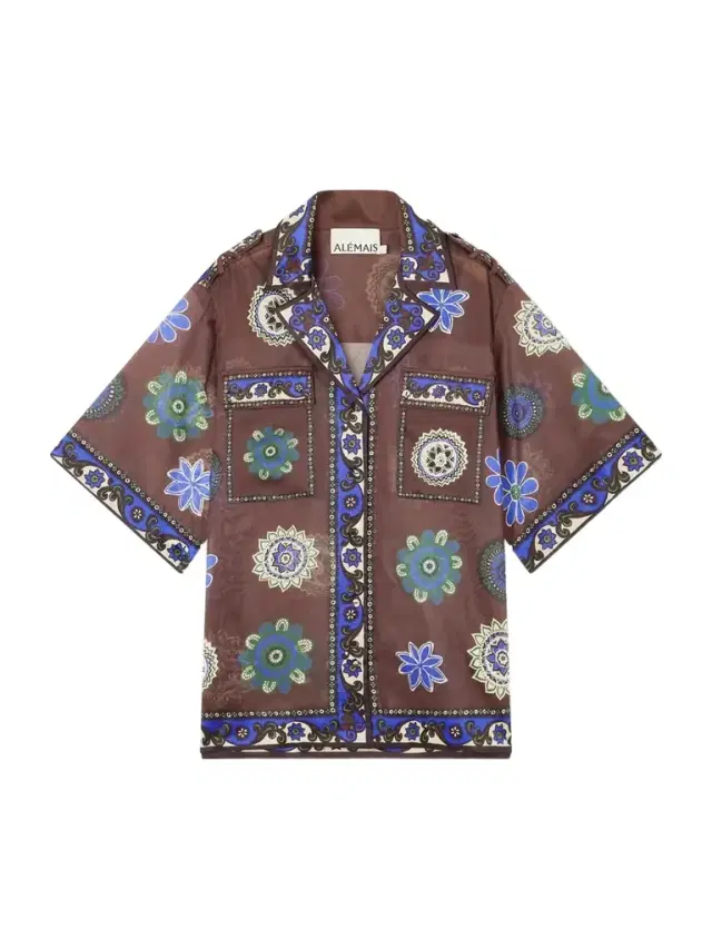 Jasper Printed Cotton And Silk-blend Shirt