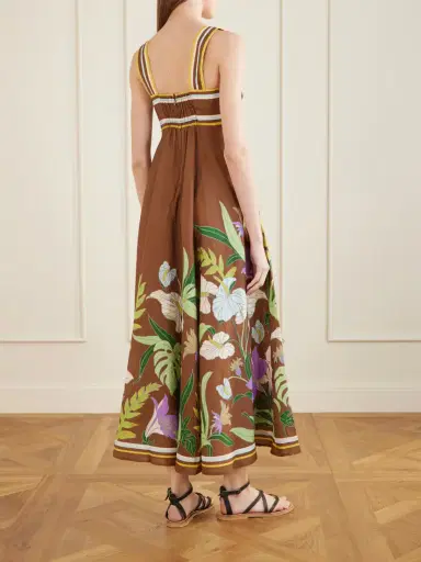 ALÉMAIS Alfie Floral-print Linen Midi Dress | Thumbnail 3 ALÉMAIS Alfie Floral-print Linen Midi Dress | Thumbnail 3
