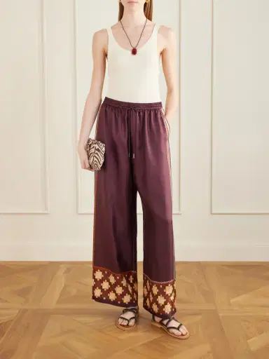 ALÉMAIS Wilson Silk-twill Wide-leg Pants | Thumbnail 2