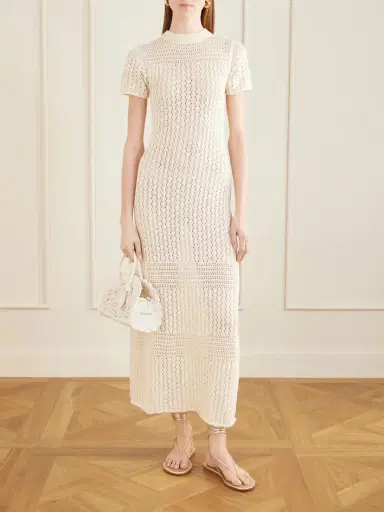 ESCVDO Pallay Open-knit Cotton Maxi Dress | Thumbnail 2