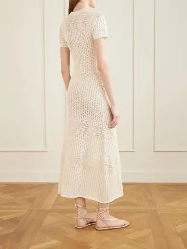 ESCVDO Pallay Open-knit Cotton Maxi Dress | Thumbnail 3