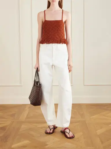 ESCVDO Cantor Fringed Macramè Cotton Top | Thumbnail 2