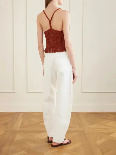 ESCVDO Cantor Fringed Macramè Cotton Top | Thumbnail 3