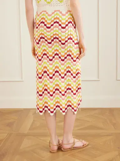 ESCVDO Safi Crocheted Cotton Midi Skirt | Thumbnail 3