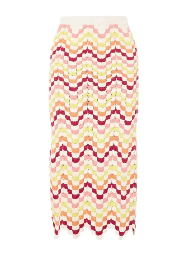 Safi Crocheted Cotton Midi Skirt