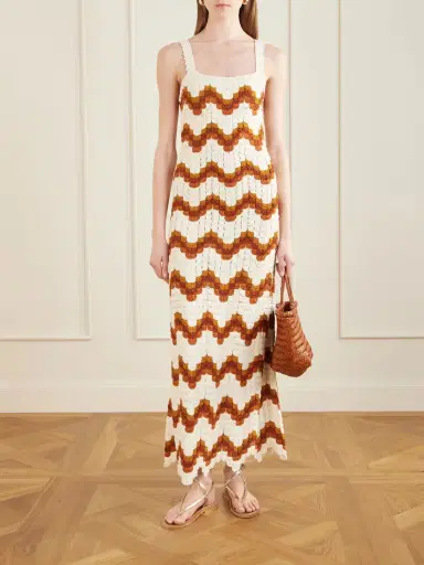 ESCVDO Marea Striped Crocheted Cotton Maxi Dress | Thumbnail 2 ESCVDO Marea Striped Crocheted Cotton Maxi Dress | Thumbnail 2