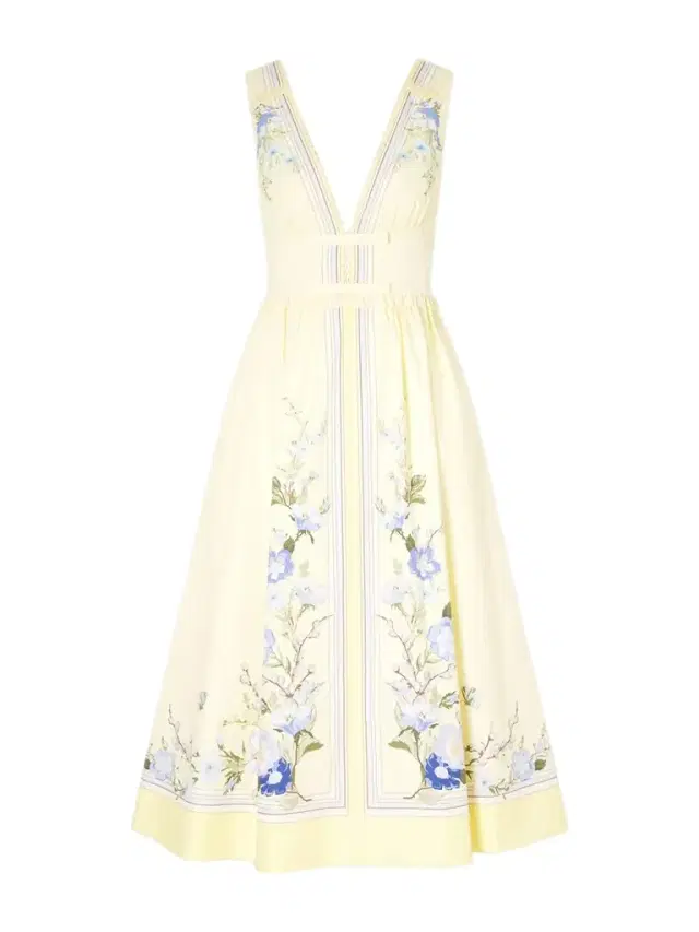 Bow-detailed Floral-print Cotton Midi Dress