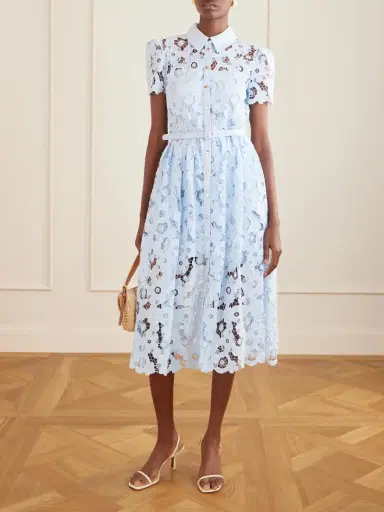 Self-Portrait Embroidered Guipure Lace Midi Dress | Thumbnail 2 Self-Portrait Embroidered Guipure Lace Midi Dress | Thumbnail 2