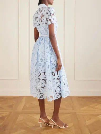 Self-Portrait Embroidered Guipure Lace Midi Dress | Thumbnail 3 Self-Portrait Embroidered Guipure Lace Midi Dress | Thumbnail 3
