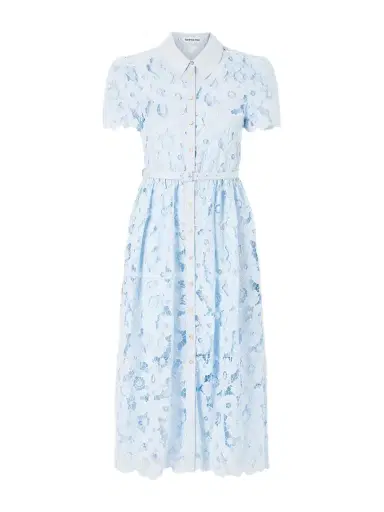 Self-Portrait Embroidered Guipure Lace Midi Dress | Thumbnail 1 Self-Portrait Embroidered Guipure Lace Midi Dress | Thumbnail 1