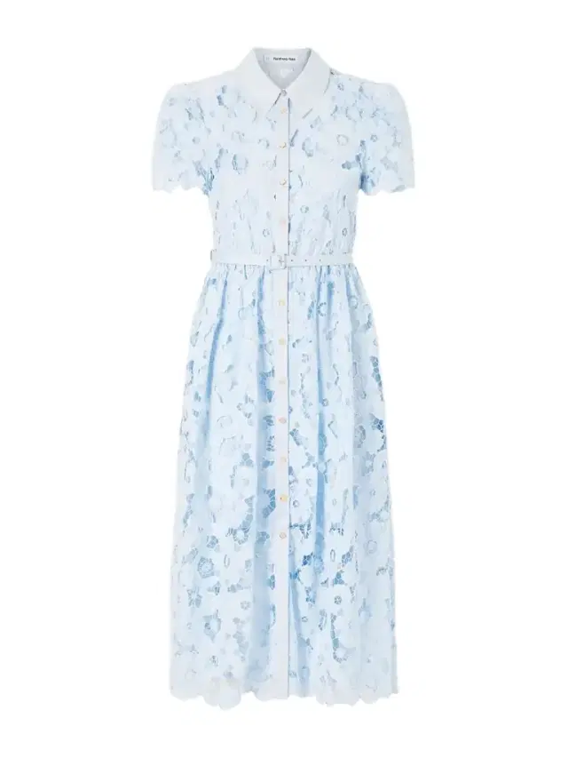 Embroidered Guipure Lace Midi Dress