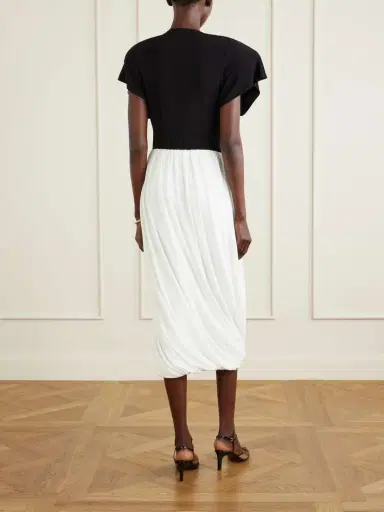 Norma Kamali Pleated Jersey Midi Skirt | Thumbnail 4 Norma Kamali Pleated Jersey Midi Skirt | Thumbnail 4