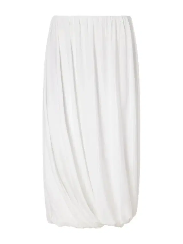 Pleated Jersey Midi Skirt