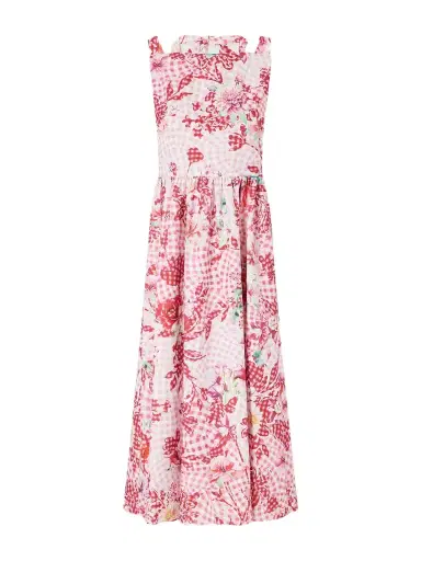 Mary Katrantzou Alma Checked Floral-print Midi Dress | Thumbnail 1
