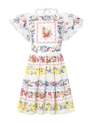 Mary Katrantzou Margarita Ruffled Floral-print Cotton-poplin Mini Dress | Thumbnail 1 Mary Katrantzou Margarita Ruffled Floral-print Cotton-poplin Mini Dress | Thumbnail 1