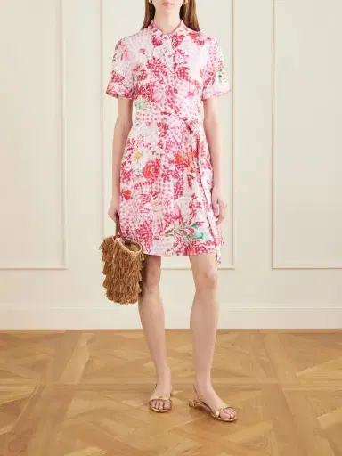 Mary Katrantzou Chima Floral-print Tie-detailed Woven Midi Dress | Thumbnail 2
