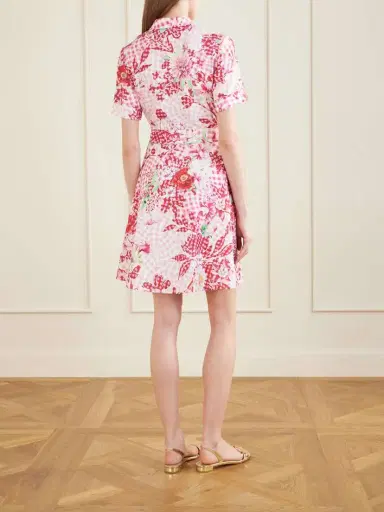 Mary Katrantzou Chima Floral-print Tie-detailed Woven Midi Dress | Thumbnail 3