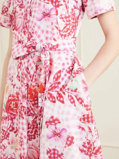 Mary Katrantzou Chima Floral-print Tie-detailed Woven Midi Dress | Thumbnail 4