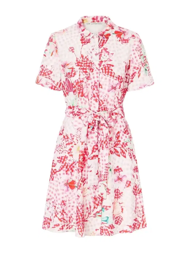 Chima Floral-print Tie-detailed Woven Midi Dress