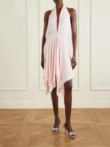 Norma Kamali Pleated Stretch-jersey Mini Dress | Thumbnail 2 Norma Kamali Pleated Stretch-jersey Mini Dress | Thumbnail 2