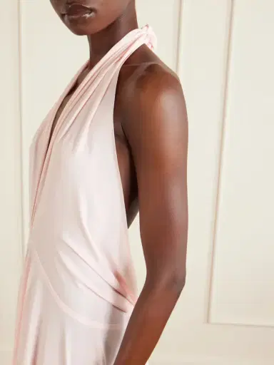 Norma Kamali Pleated Stretch-jersey Mini Dress | Thumbnail 4 Norma Kamali Pleated Stretch-jersey Mini Dress | Thumbnail 4