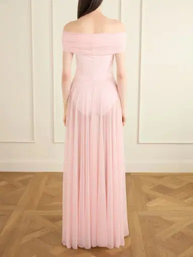 Norma Kamali Flared Sheer Gown | Thumbnail 3 Norma Kamali Flared Sheer Gown | Thumbnail 3
