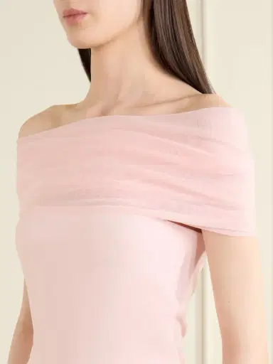 Norma Kamali Flared Sheer Gown | Thumbnail 4 Norma Kamali Flared Sheer Gown | Thumbnail 4