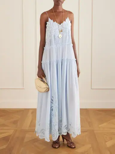 Ulla Johnson Filippa Lace-trimmed Silk Gown | Thumbnail 2