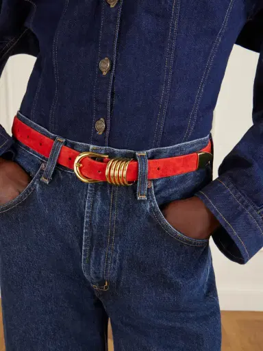 Déhanche Hollyhock Suede Belt | Thumbnail 2 Déhanche Hollyhock Suede Belt | Thumbnail 2