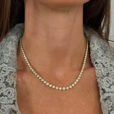 Stephanie Gottlieb Maya Graduated Illusion Tennis Necklace | Thumbnail 5