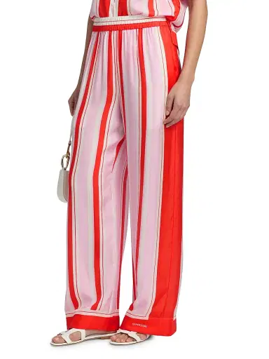 Simkhai Women's Zuna Striped Silk-Blend Pajama Pants | Thumbnail 4 Simkhai Women's Zuna Striped Silk-Blend Pajama Pants | Thumbnail 4