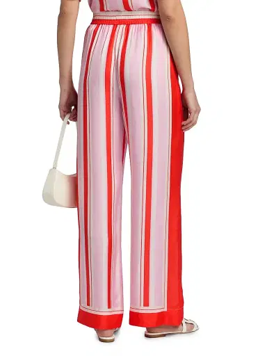 Simkhai Women's Zuna Striped Silk-Blend Pajama Pants | Thumbnail 5 Simkhai Women's Zuna Striped Silk-Blend Pajama Pants | Thumbnail 5