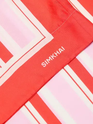 Simkhai Women's Zuna Striped Silk-Blend Pajama Pants | Thumbnail 7 Simkhai Women's Zuna Striped Silk-Blend Pajama Pants | Thumbnail 7