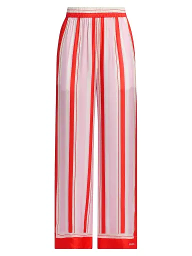 Simkhai Women's Zuna Striped Silk-Blend Pajama Pants | Thumbnail 1 Simkhai Women's Zuna Striped Silk-Blend Pajama Pants | Thumbnail 1