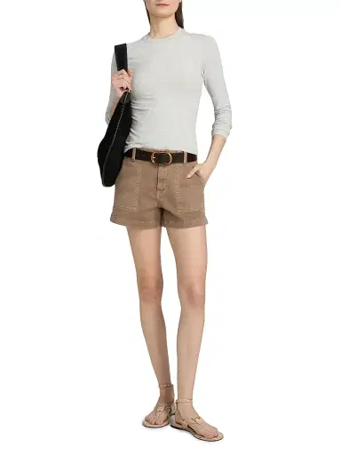 AG Jeans Women's Analeigh Denim Shorts - Sulfur Light Taupe - Size 25 | Thumbnail 2
