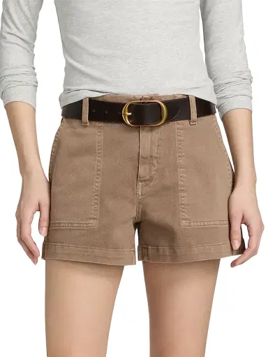 AG Jeans Women's Analeigh Denim Shorts - Sulfur Light Taupe - Size 25 | Thumbnail 3