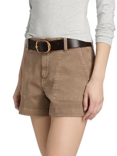 AG Jeans Women's Analeigh Denim Shorts - Sulfur Light Taupe - Size 25 | Thumbnail 4