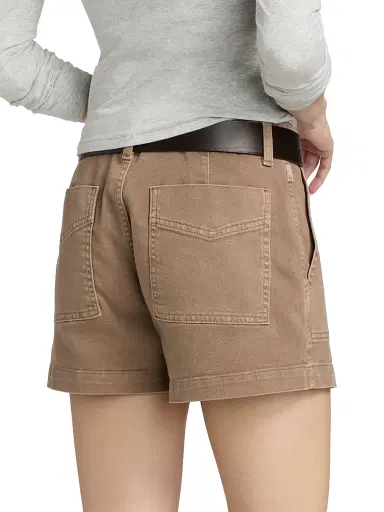 AG Jeans Women's Analeigh Denim Shorts - Sulfur Light Taupe - Size 25 | Thumbnail 5