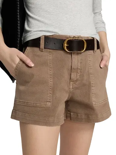AG Jeans Women's Analeigh Denim Shorts - Sulfur Light Taupe - Size 25 | Thumbnail 6