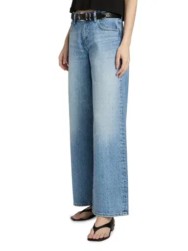 AG Jeans Women's Adria Rhinestone-Embellished Wide-Leg Jeans - Stockholm Snowdrift - Size 32 | Thumbnail 4 AG Jeans Women's Adria Rhinestone-Embellished Wide-Leg Jeans - Stockholm Snowdrift - Size 32 | Thumbnail 4