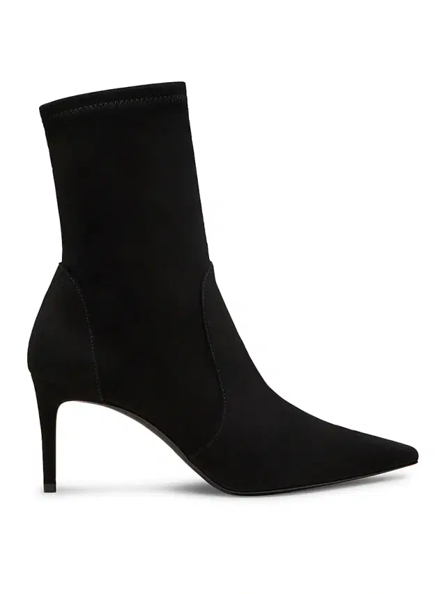 Stuart Weitzman Women's Power 75MM Suede Boots - Black
