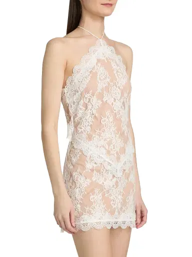 Retrofête Women's Flavio Floral Lace Minidress - Ivory - Size Large | Thumbnail 4 Retrofête Women's Flavio Floral Lace Minidress - Ivory - Size Large | Thumbnail 4