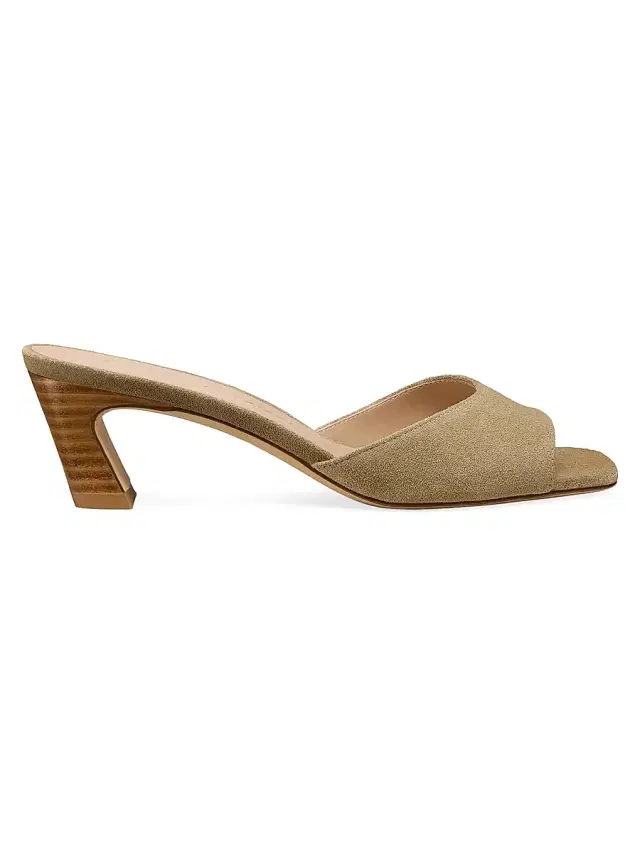 Stuart Weitzman Women's Stassi 50MM Slide Sandals - Golden Olive