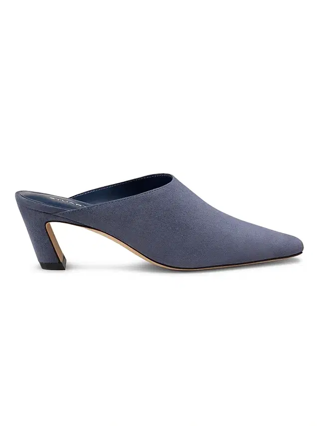 Stuart Weitzman Women's Stassi 50MM Suede Mules - Stormy Blue