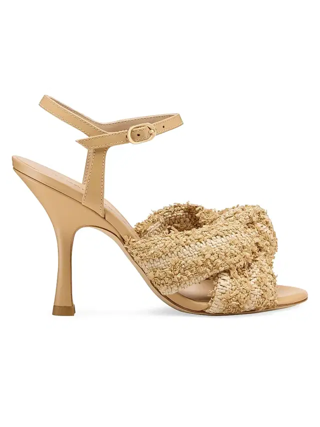 Stuart Weitzman Women's Soplaya 100MM Knotted Sandals - Natural